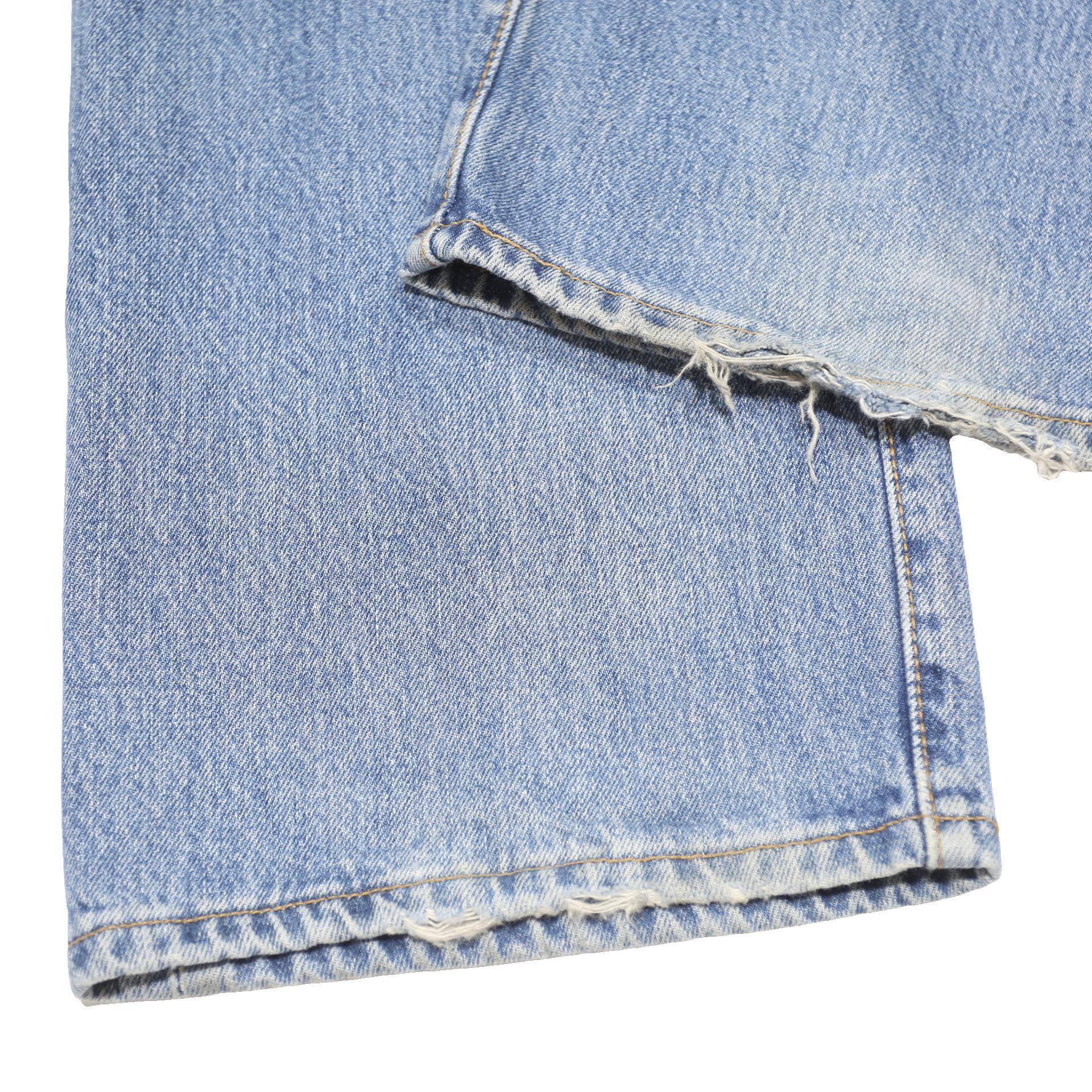 LEVI'S 501 Mens Blue Regular Straight Denim Rinse W40 L32 Cotton Classic Fit