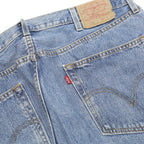 LEVI'S 501 Mens Blue Regular Straight Denim Rinse W40 L32 Cotton Classic Fit