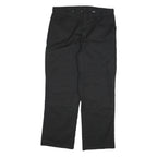 DICKIES Mens Relaxed Black Cotton Blend Zip Trousers W36 L31 Workwear