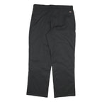 DICKIES Mens Relaxed Black Cotton Blend Zip Trousers W36 L31 Workwear