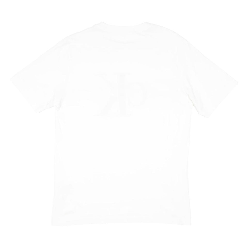 CALVIN KLEIN JEANS Womens White Red Logo Graphic T-Shirt M Short Sleeve Crew