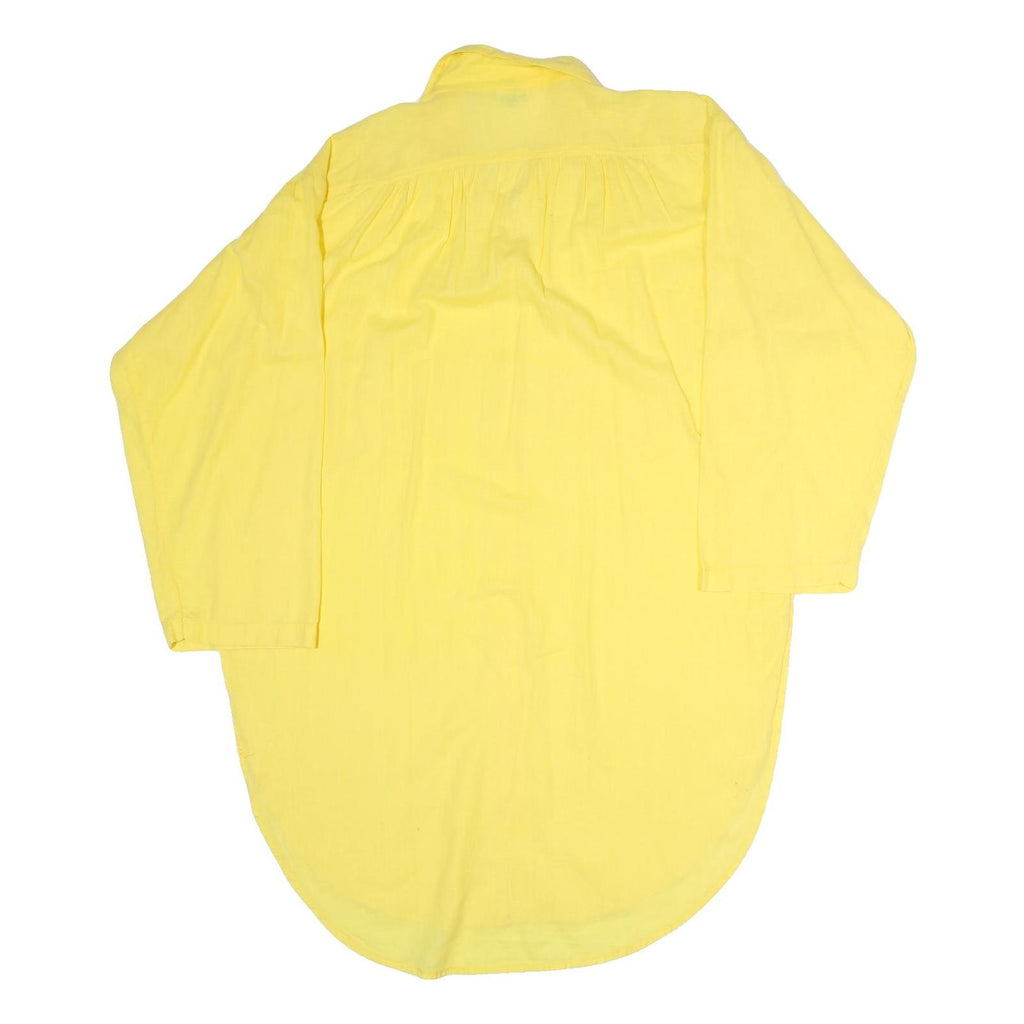 FREEDOM Womens Yellow Cotton Day Shirt Dress M Casual Lightweight