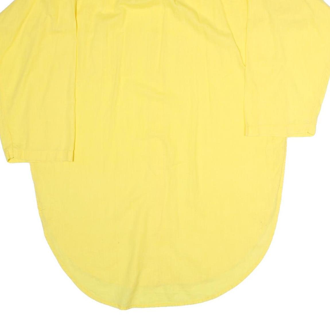 FREEDOM Womens Yellow Cotton Day Shirt Dress M Casual Lightweight