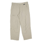 SCHOFFEL Womens Beige Regular Fit Straight Leg Trousers W32 L28 Lightweight
