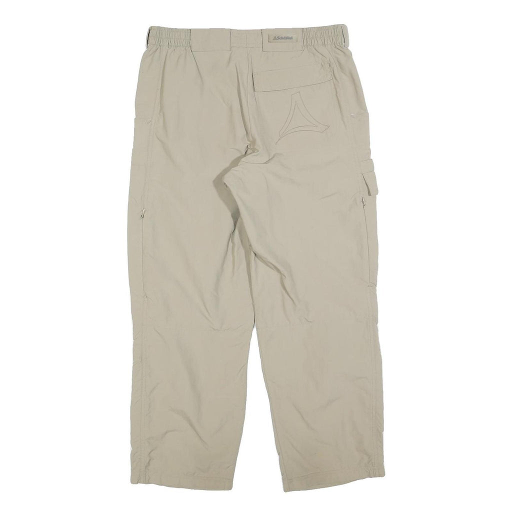 SCHOFFEL Womens Beige Regular Fit Straight Leg Trousers W32 L28 Lightweight