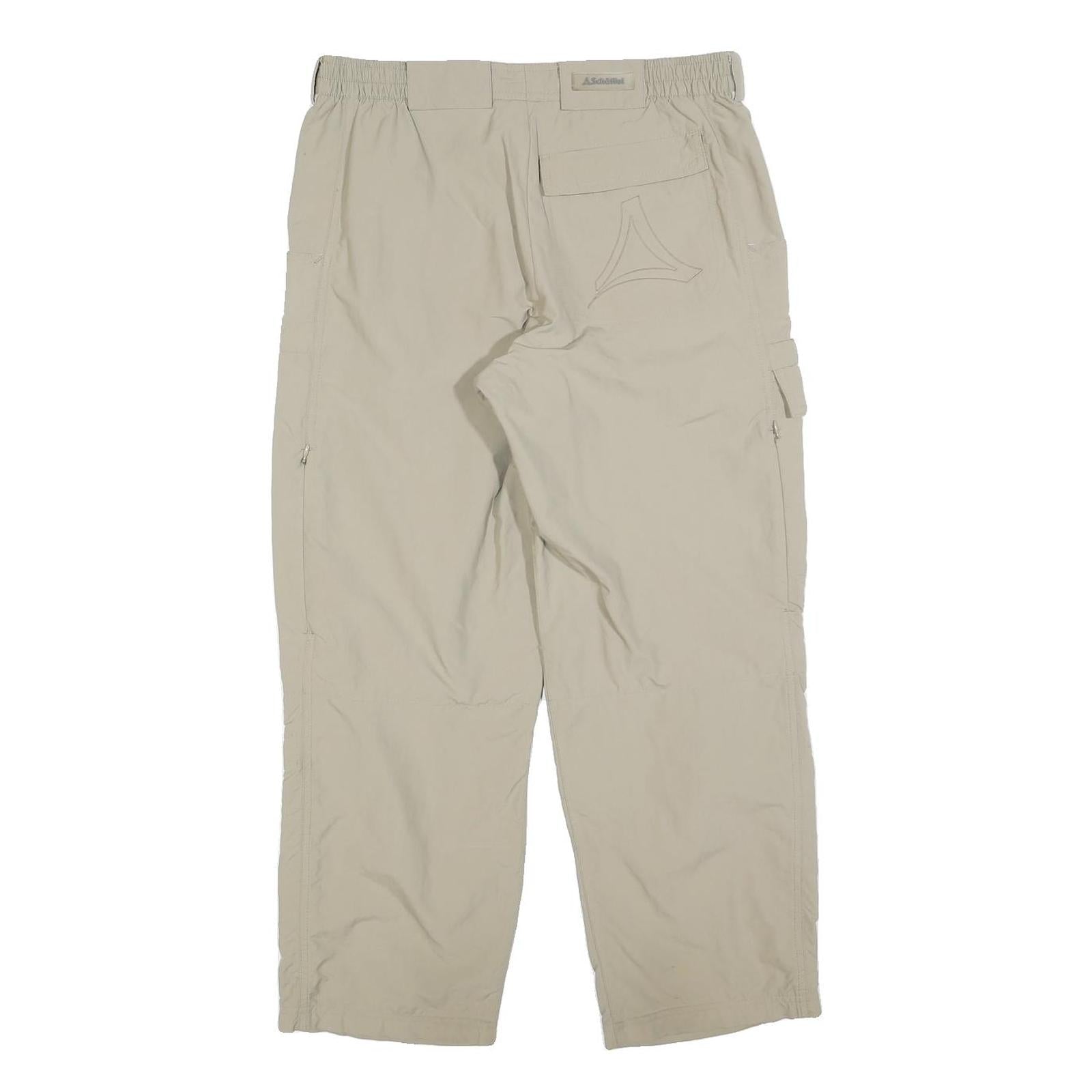 SCHOFFEL Womens Beige Regular Fit Straight Leg Trousers W32 L28 Lightweight