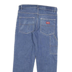 DICKIES Mens Jeans Blue Regular Straight Denim Medium W32 L27 Workwear Zip