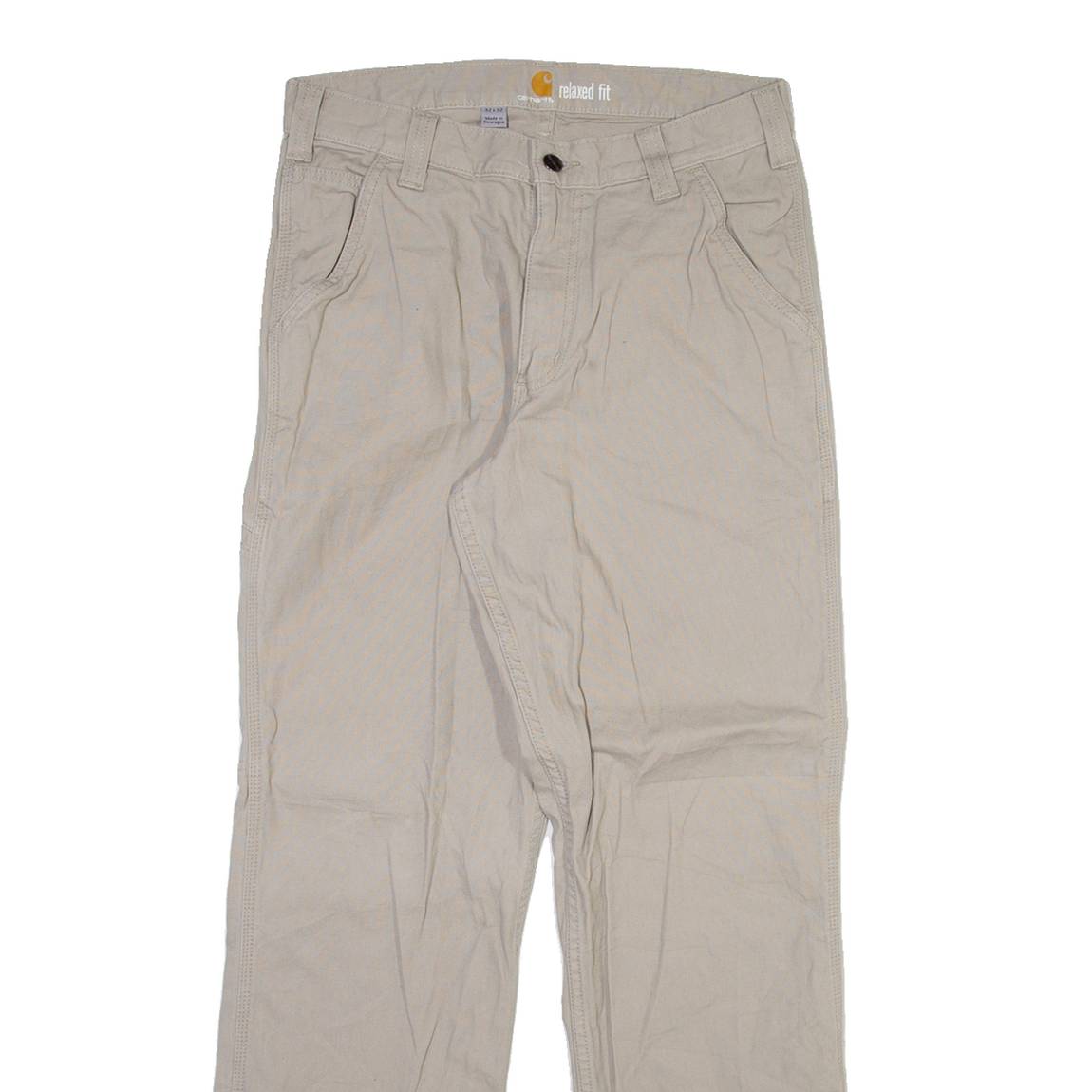 CARHARTT Mens Trousers Beige Relaxed Straight W32 L32