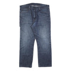 LEVI'S 513 Mens Jeans Blue Regular Straight Denim Medium W38 L27 Zip Closure