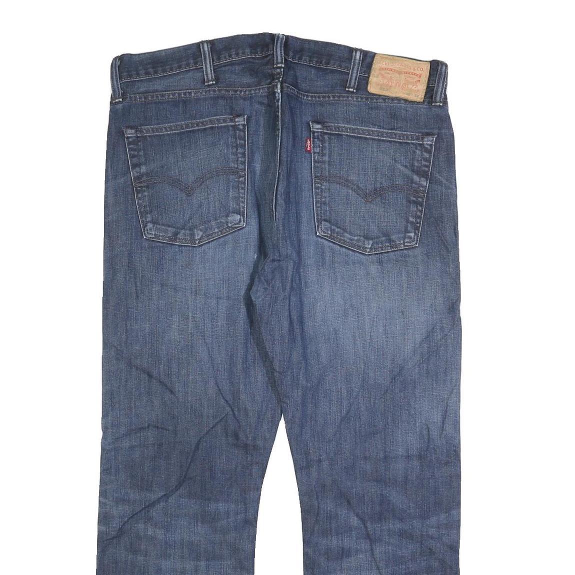 LEVI'S 513 Mens Jeans Blue Regular Straight Denim Medium W38 L27 Zip Closure