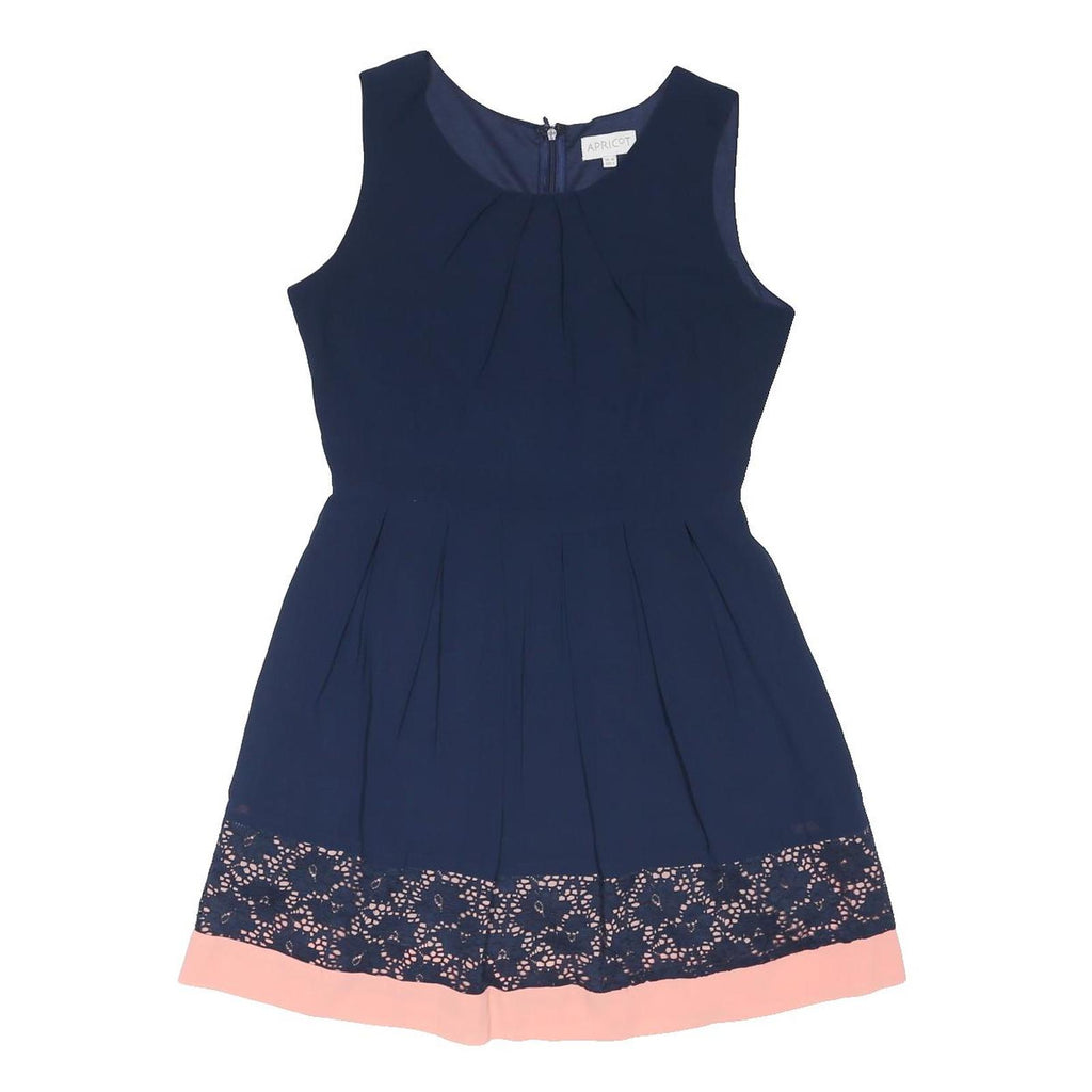 APRICOT Womens Blue & Pink Sleeveless Day Woven Plain Mini UK 10 Dress