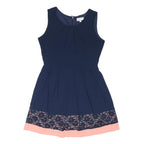 APRICOT Womens Blue & Pink Sleeveless Day Woven Plain Mini UK 10 Dress