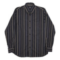 PAUL & SHARK Mens Black Beige Striped Shirt L Classic Button Down Casual