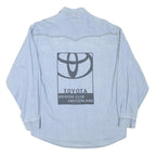 SWITCHER Mens Blue Denim Cotton Blend Shirt S Toyota Drivers Club Switzerland