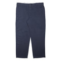 DICKIES Mens Polyester Blend Navy Regular Fit Straight Trousers W40 L28 Workwear