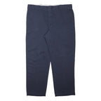 DICKIES Mens Polyester Blend Navy Regular Fit Straight Trousers W40 L28 Workwear