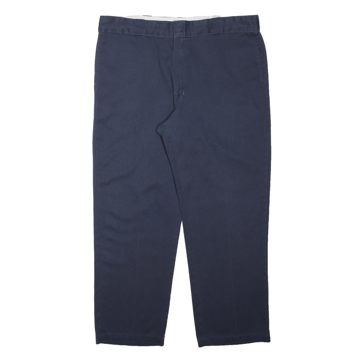 DICKIES Mens Polyester Blend Navy Regular Fit Straight Trousers W40 L28 Workwear