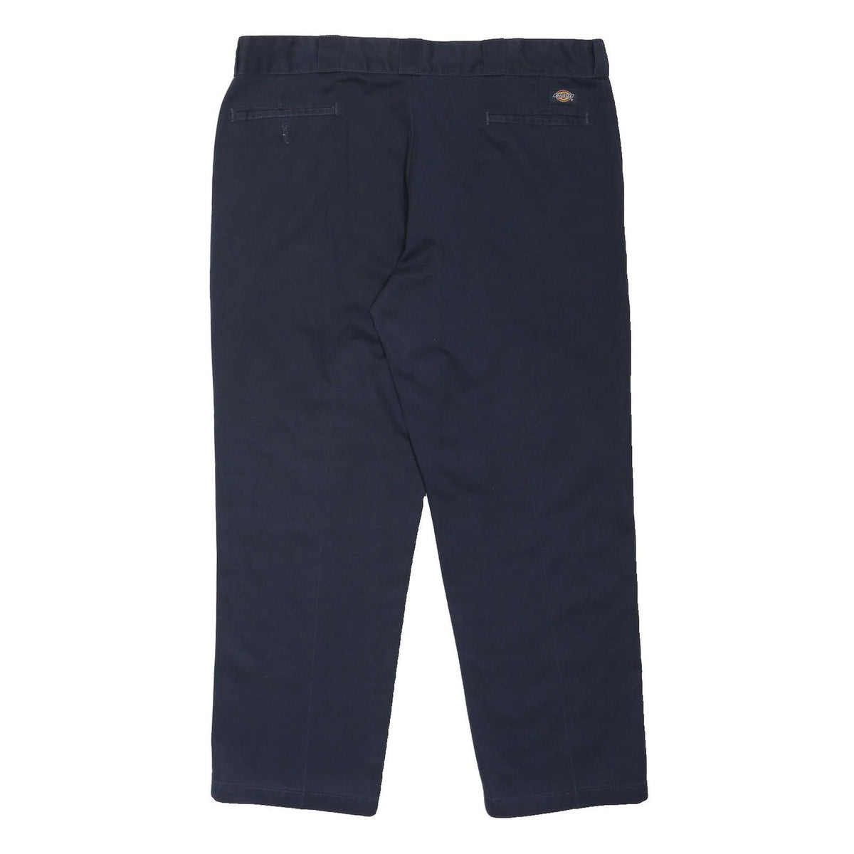 DICKIES Mens Polyester Blend Navy Regular Fit Straight Trousers W40 L28 Workwear