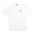 ANVIL Mens White 1987 Grand Prix Blackhawk Logo Short Sleeve Polo Shirt M Cotton