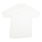 ANVIL Mens White 1987 Grand Prix Blackhawk Logo Short Sleeve Polo Shirt M Cotton