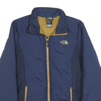 THE NORTH FACE Womens Blue & Beige Zip Jacket M Polyester Outdoor Winter Warm