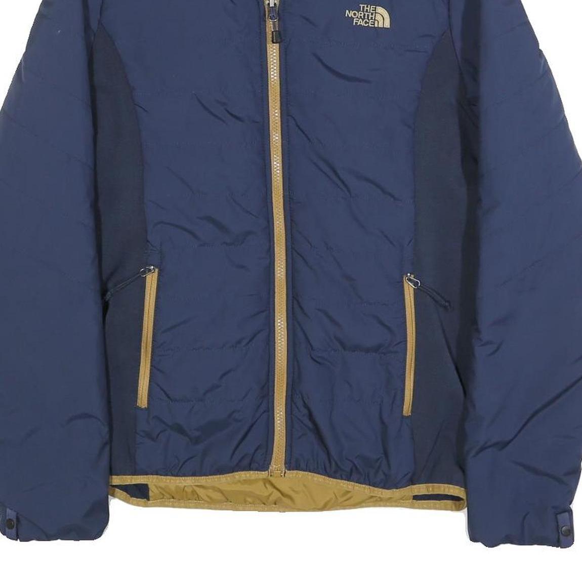 THE NORTH FACE Womens Blue & Beige Zip Jacket M Polyester Outdoor Winter Warm