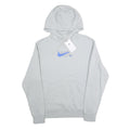 NIKE Mens Grey Hoodie S Nike Air Logo Pullover Cotton Sweatshirt