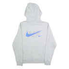 NIKE Mens Grey Hoodie S Nike Air Logo Pullover Cotton Sweatshirt