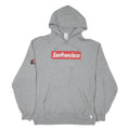 RUSSELL ATHLETIC Mens Grey Sanfrancisco Hoodie XL Cotton Blend Casual Pullover