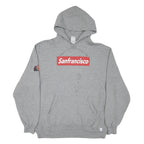 RUSSELL ATHLETIC Mens Grey Sanfrancisco Hoodie XL Cotton Blend Casual Pullover