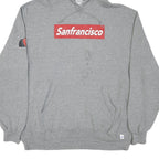 RUSSELL ATHLETIC Mens Grey Sanfrancisco Hoodie XL Cotton Blend Casual Pullover
