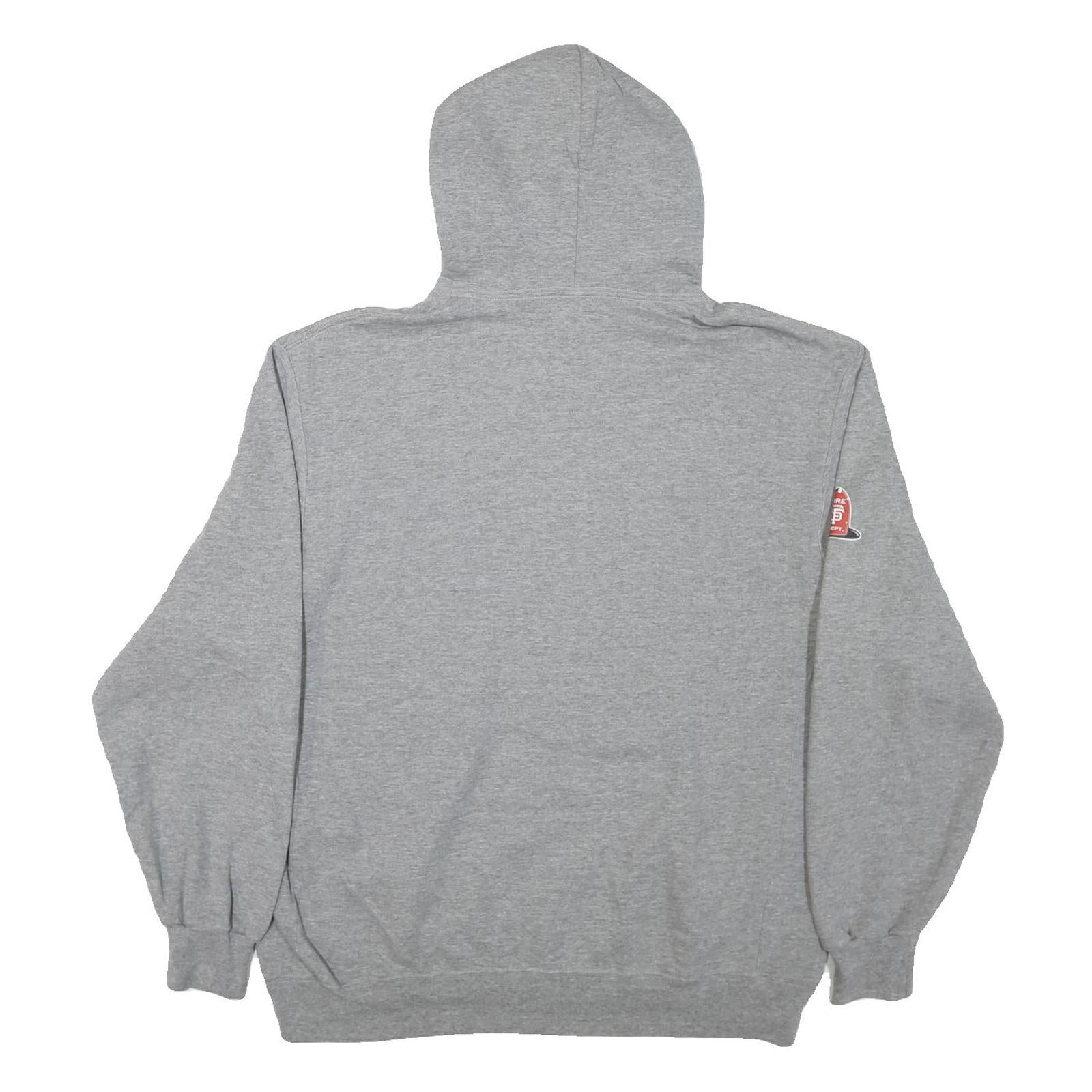 RUSSELL ATHLETIC Mens Grey Sanfrancisco Hoodie XL Cotton Blend Casual Pullover