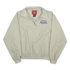 NFL Mens Beige Beige Quarter Zip Polyester Jacket S Plain Sportswear Casual