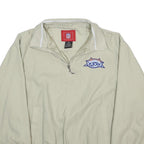 NFL Mens Beige Beige Quarter Zip Polyester Jacket S Plain Sportswear Casual