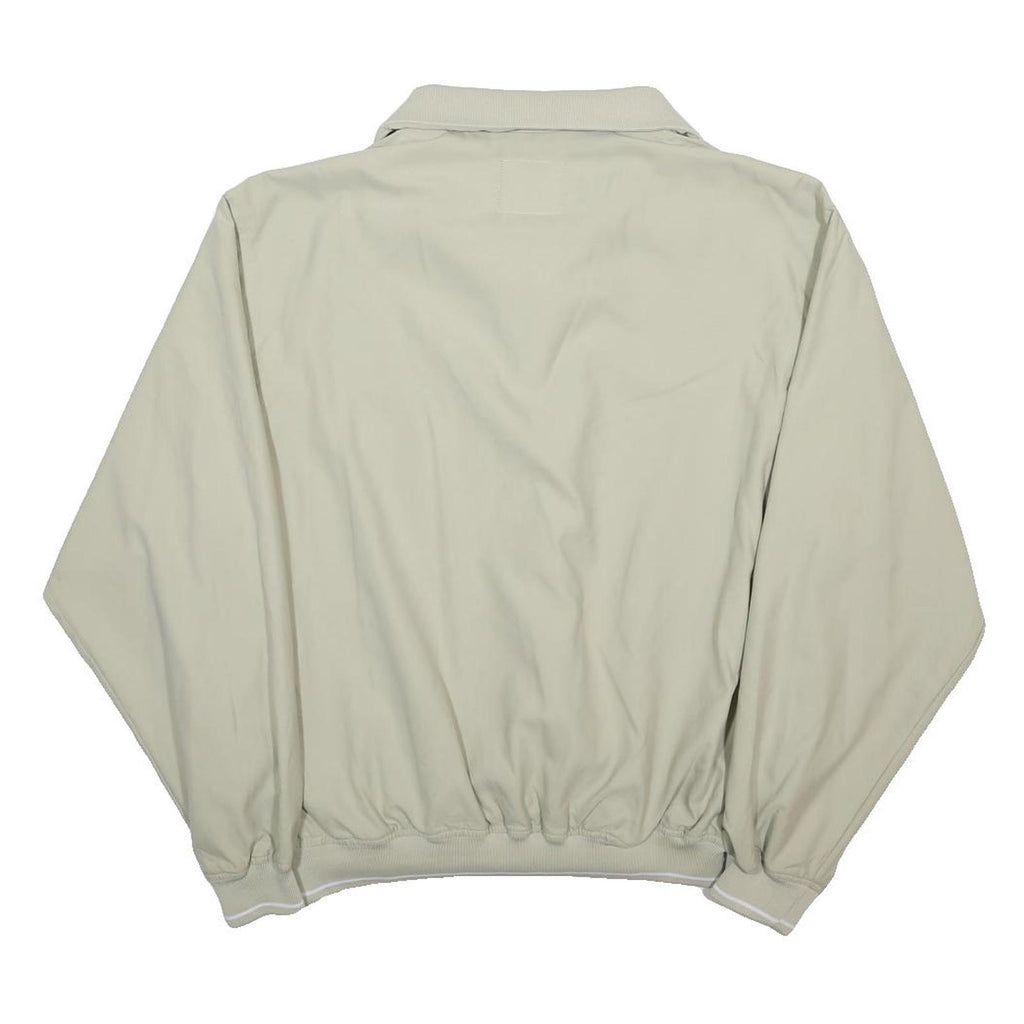 NFL Mens Beige Beige Quarter Zip Polyester Jacket S Plain Sportswear Casual