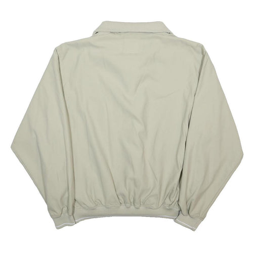 NFL Mens Beige Beige Quarter Zip Polyester Jacket S Plain Sportswear Casual