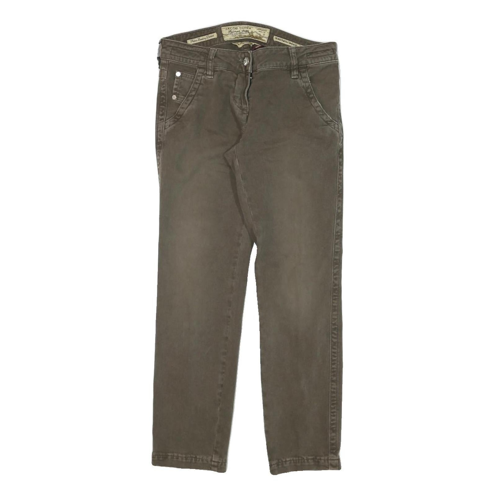 JACOB COHEN Womens Slim Brown Jeans Denim Rinse W29 L27 Stylish Comfortable