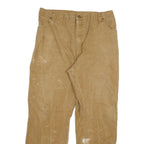 DICKIES Mens Regular Fit Beige Cotton Blend Straight Leg Trousers W34 L29