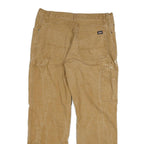 DICKIES Mens Regular Fit Beige Cotton Blend Straight Leg Trousers W34 L29