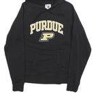 CHAMPION Womens Black Purdue Hoodie M Cotton Blend Pullover Drawstring Hood