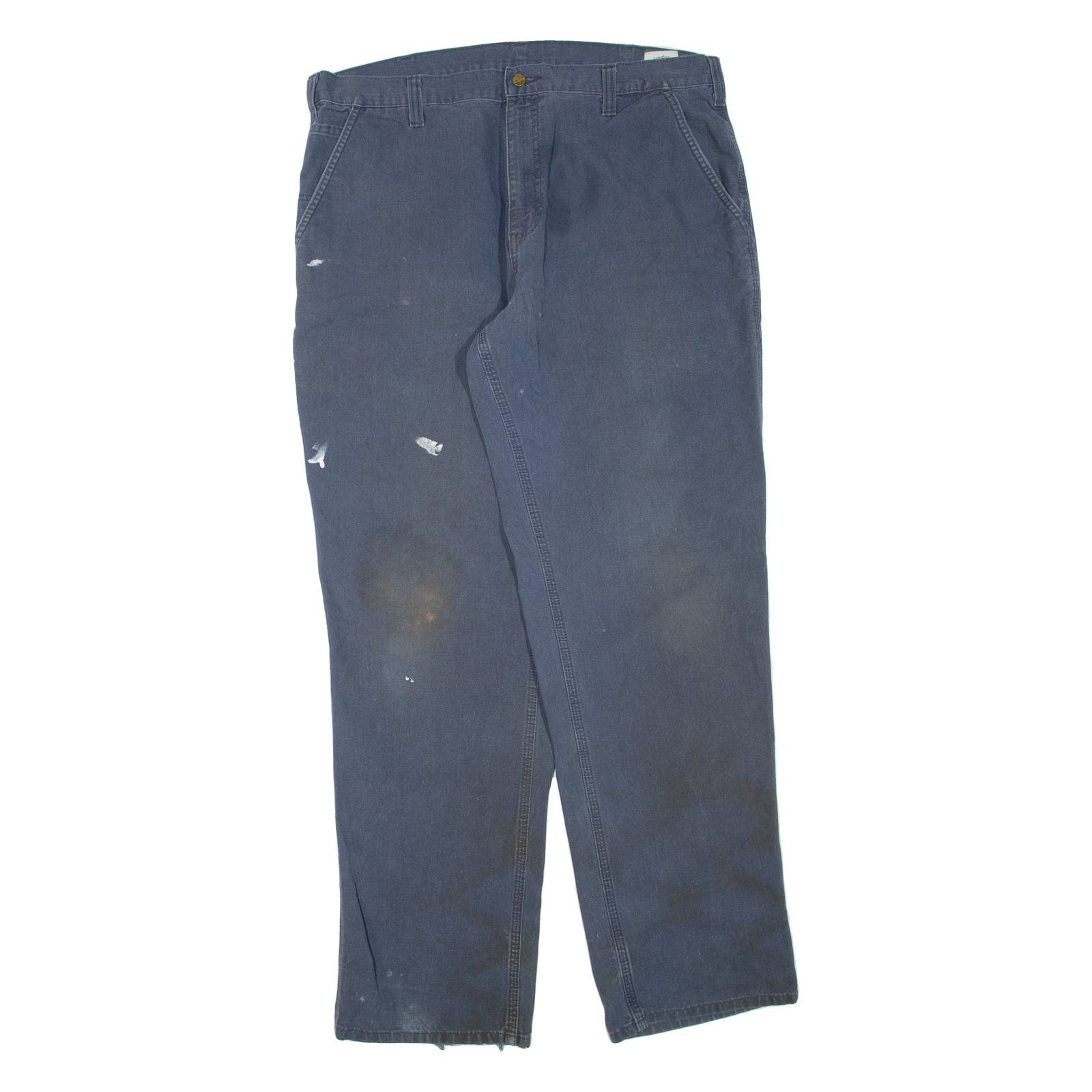 CARHARTT Mens Trousers Blue Regular Straight W38 L34