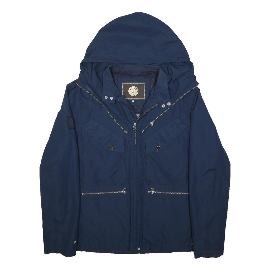 PRETTY GREEN Womens Blue Jacket 2XL Polyester Zip Hooded Casual Outerwear