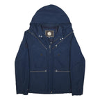PRETTY GREEN Womens Blue Jacket 2XL Polyester Zip Hooded Casual Outerwear