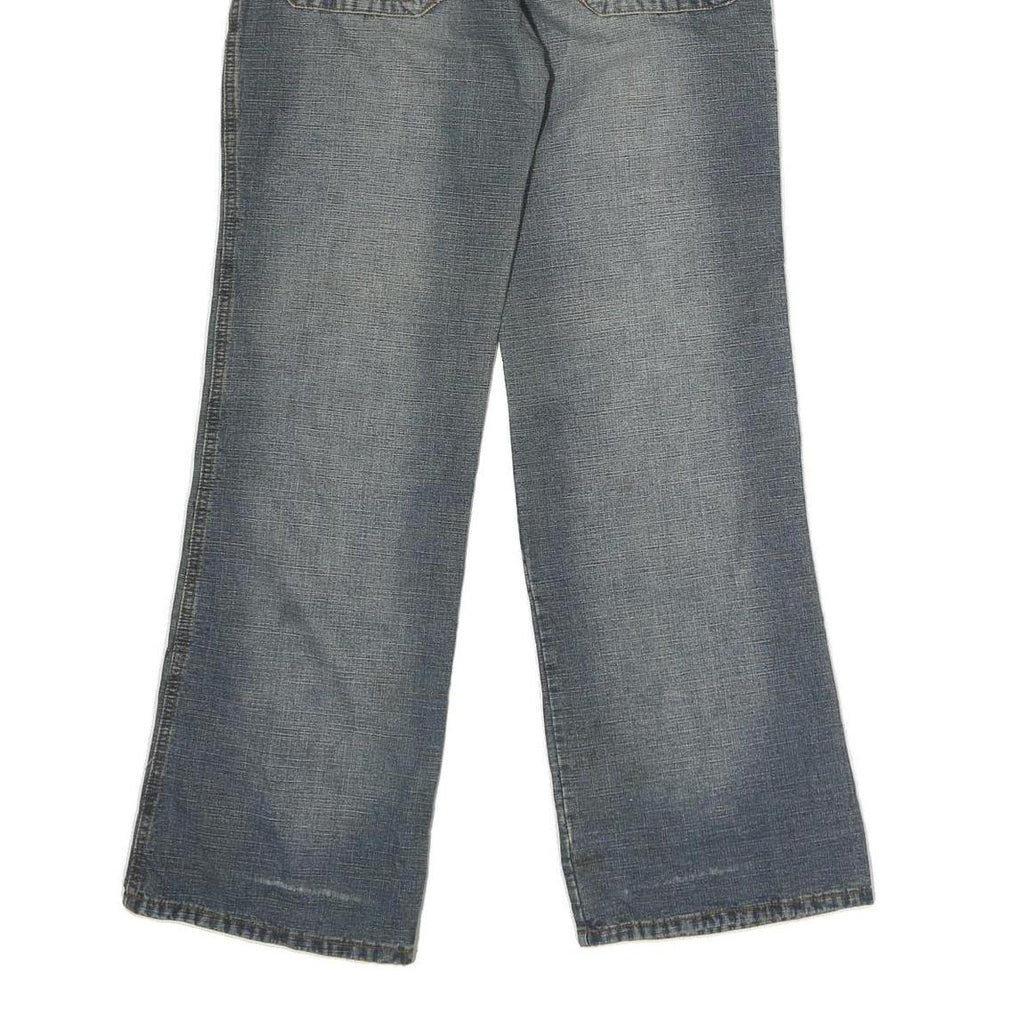 BOYUE JEANS Mens Jeans Blue Regular Straight Denim Rinse W28 L30 Casual Wear