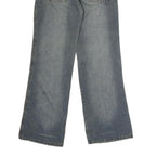 BOYUE JEANS Mens Jeans Blue Regular Straight Denim Rinse W28 L30 Casual Wear