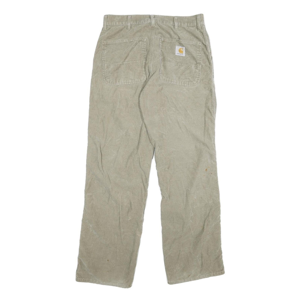 CARHARTT Mens Jeans Beige Relaxed Straight Cotton Blend W30 L30 Casual Workwear