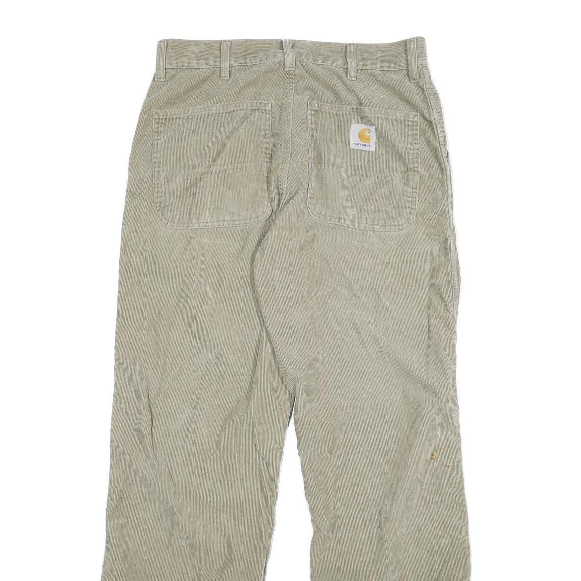 CARHARTT Mens Jeans Beige Relaxed Straight Cotton Blend W30 L30 Casual Workwear