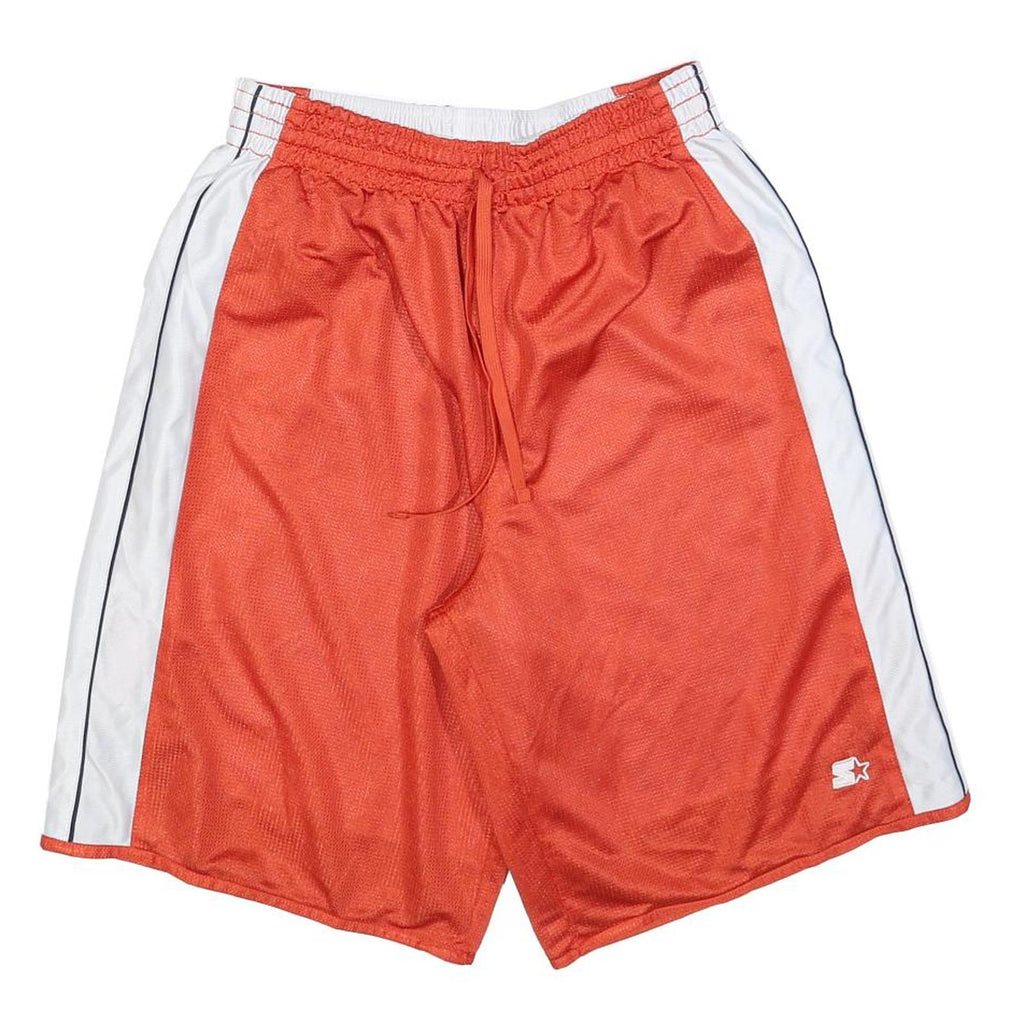 STARTER Mens Shorts Orange & White Casual M W28 Sportswear Drawstring
