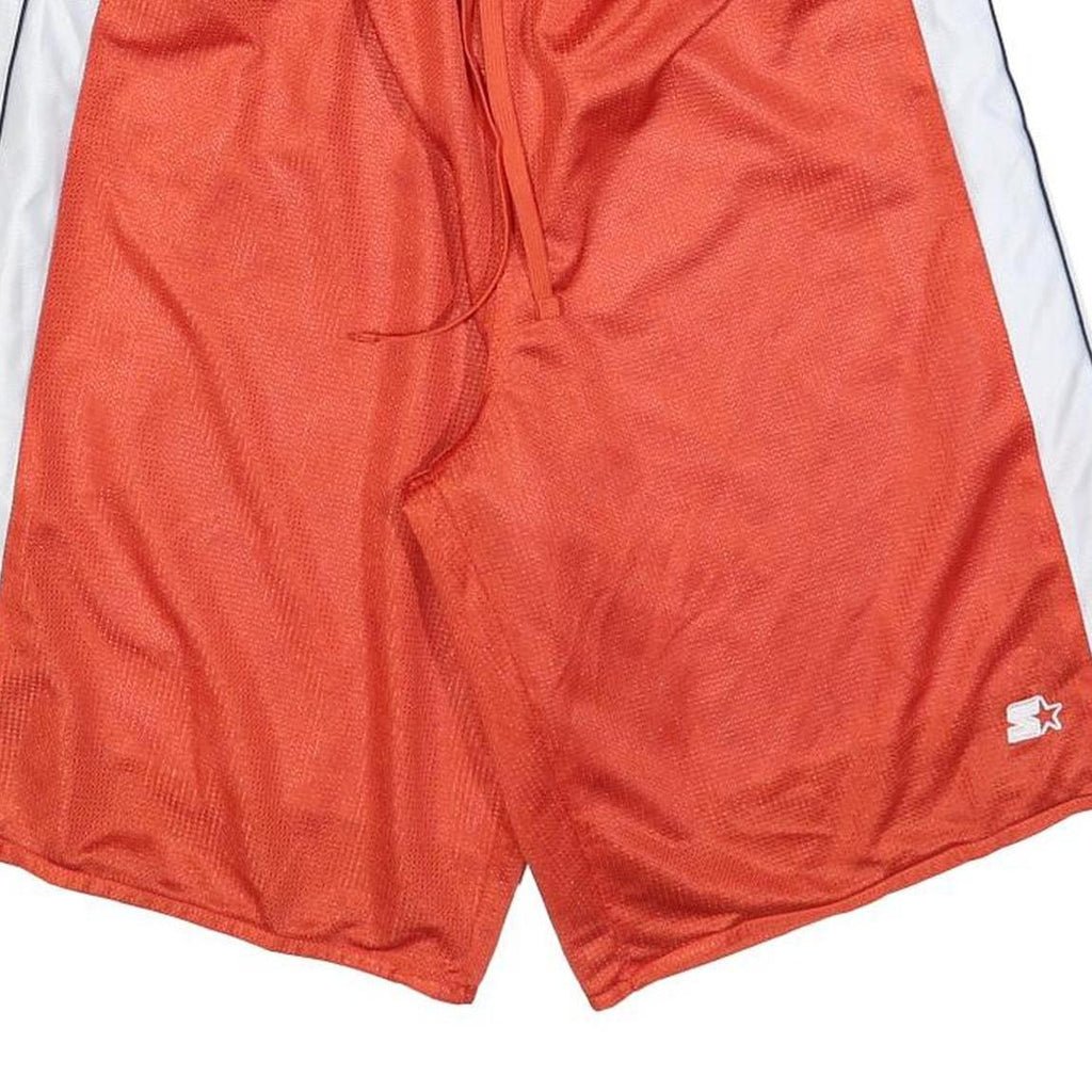 STARTER Mens Shorts Orange & White Casual M W28 Sportswear Drawstring