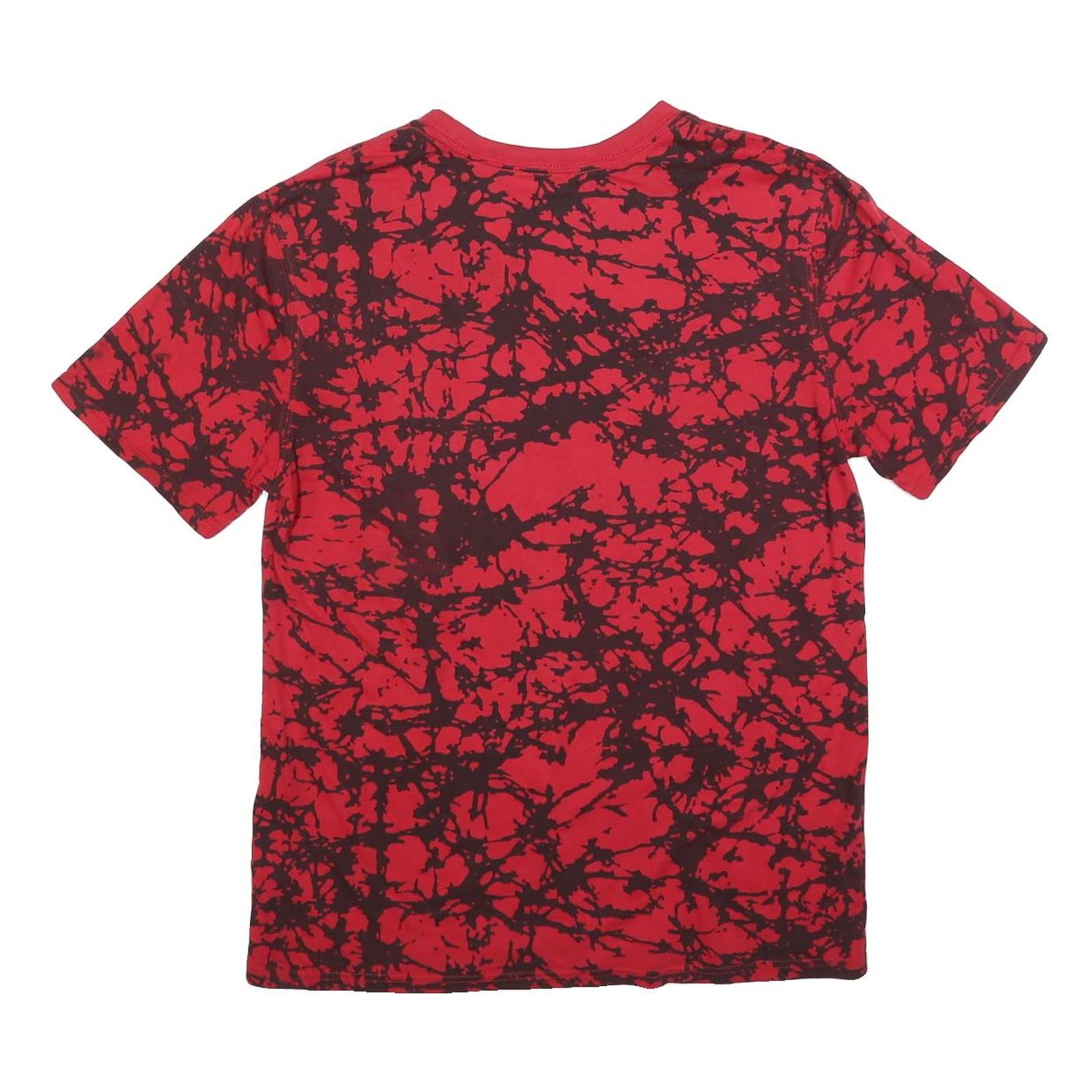 NBA Mens Red Black Chicago Bulls Graphic T-Shirt L Short Sleeve Crew Neck